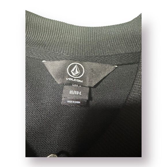 Volcom Stone Album Track Jacket Full Zip Black White Zip Pockets Men’s Size L - Picture 4 of 9